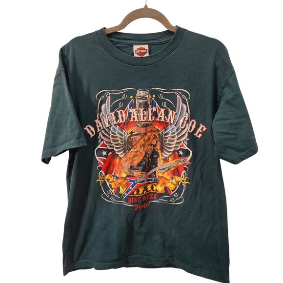 Harley-Davidson Other - Harley Davidson David Allan Coe 2007 Bike Week Double Sided Tee USA L